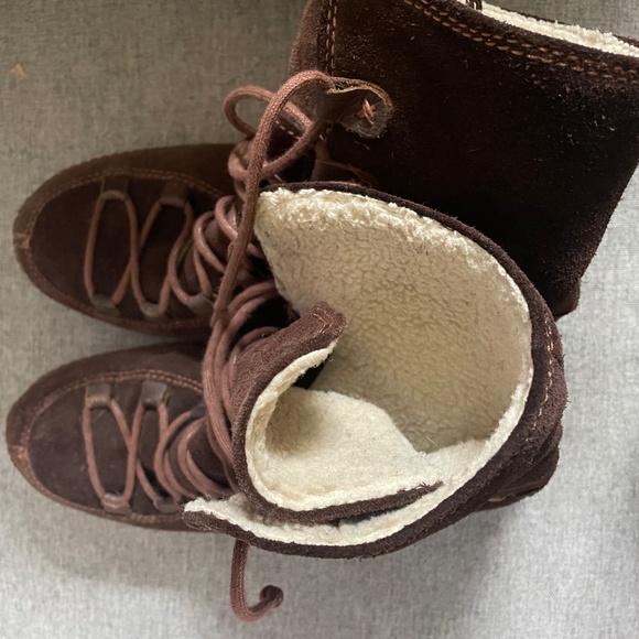 Timberland Women's Reykir Ghillie US 8M Brown Suede Sherpa Boot - Picture 6 of 7